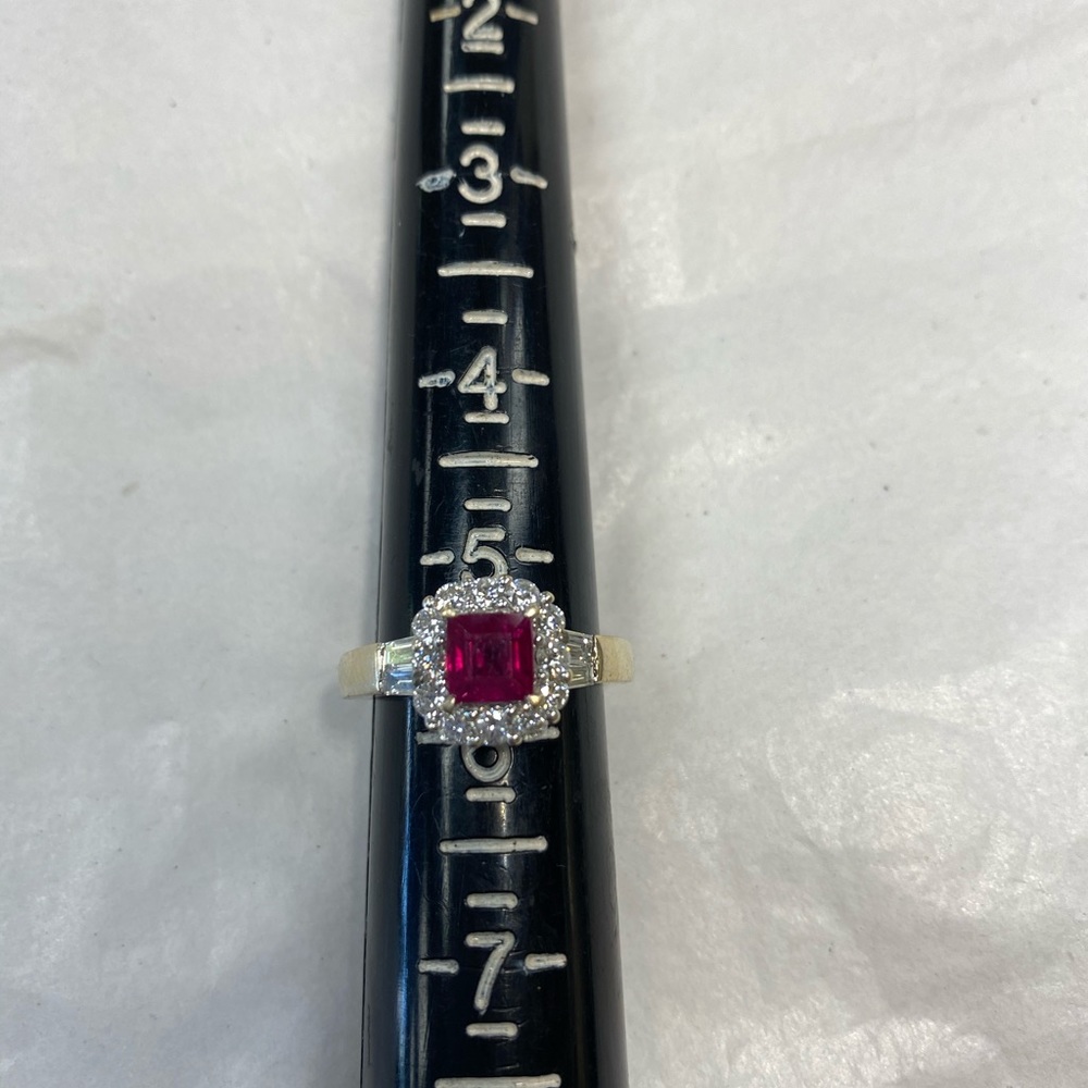 18k Diamonds Ruby Ring - image 4